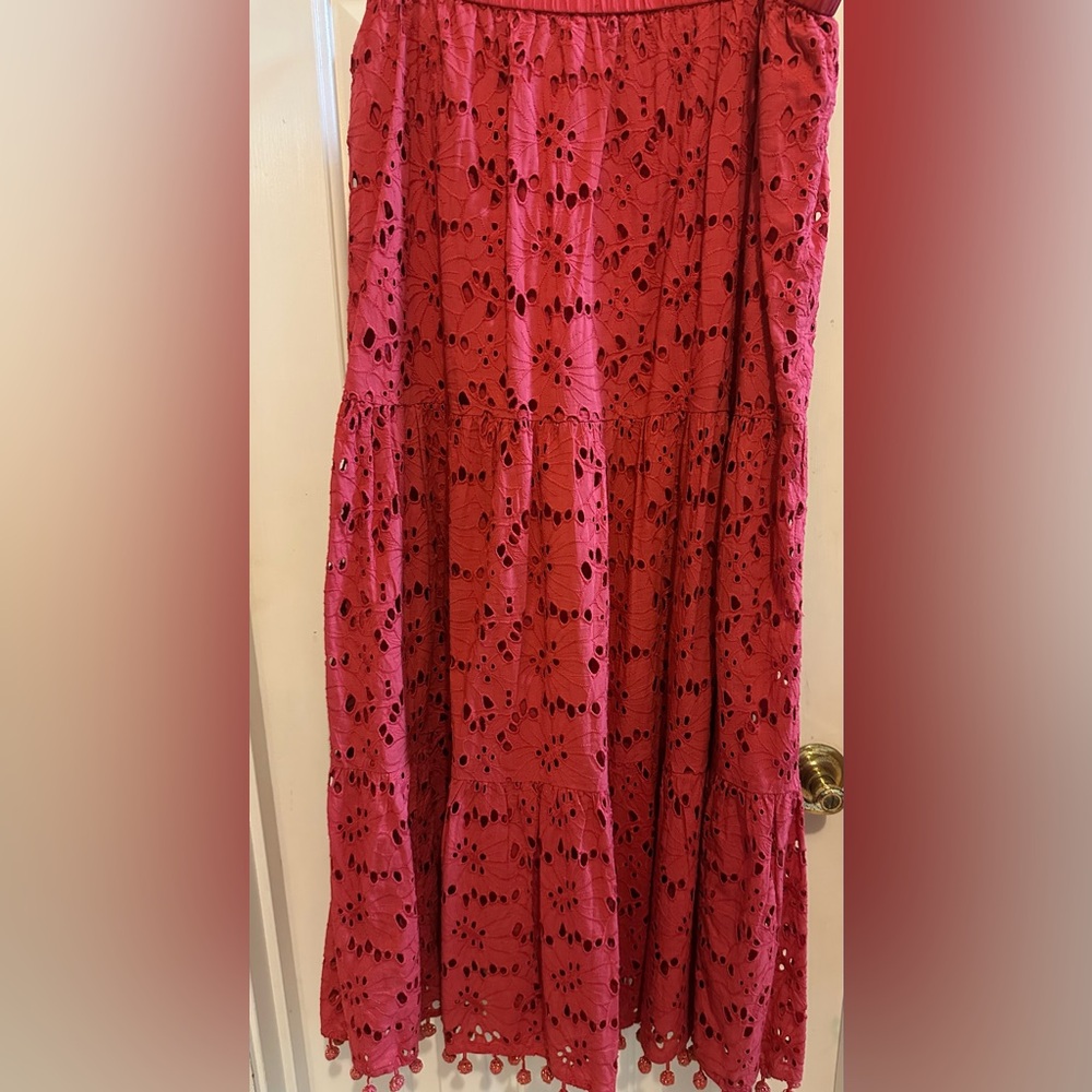 Soft Surroundings Vibrant Red Skirt